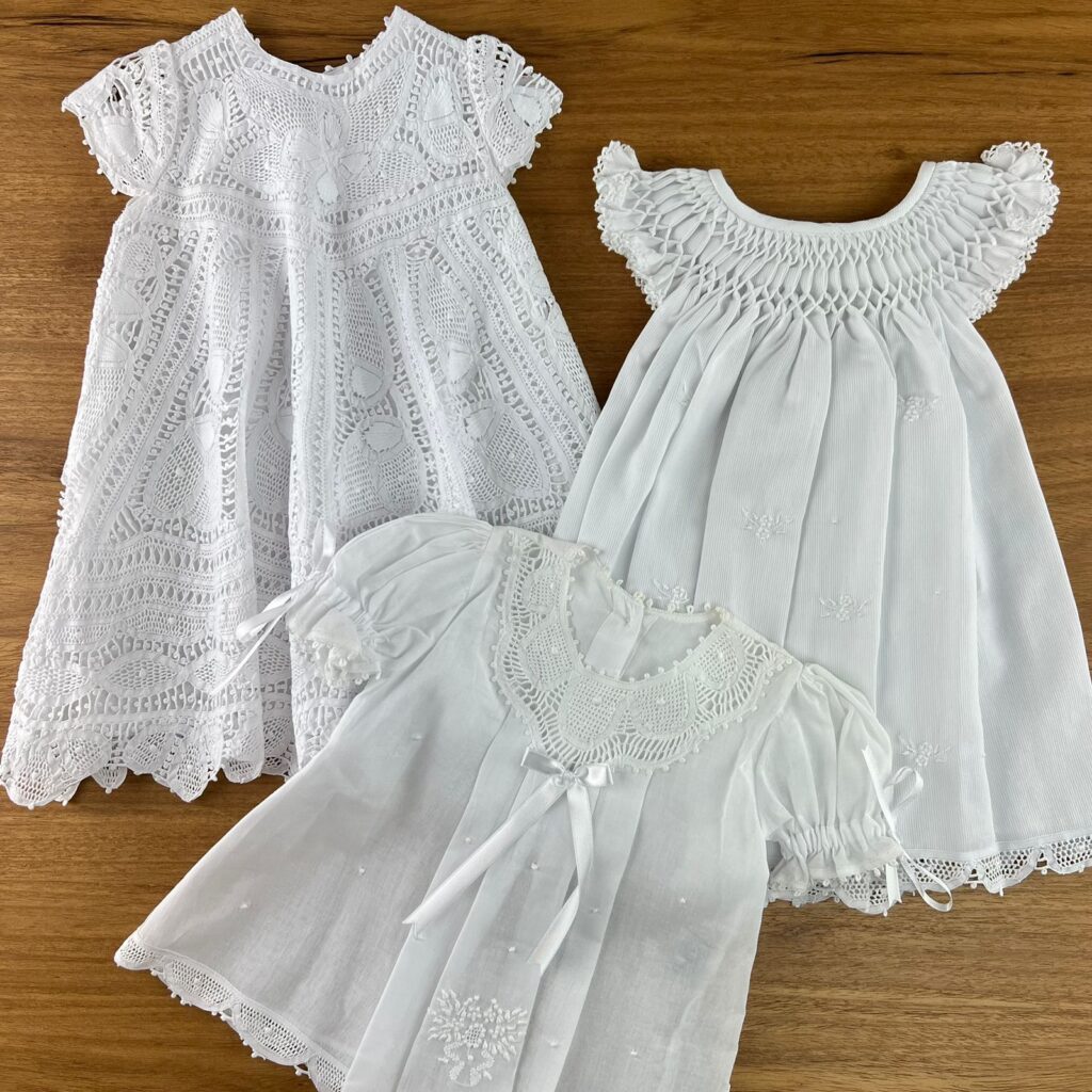 vestido batizado branco