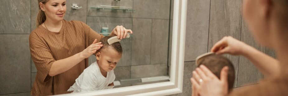 penteado em cabelo de bebê